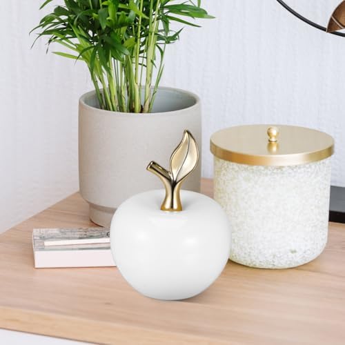 Ceramic Apple Figurine Decorative Miniature Ornament for Home