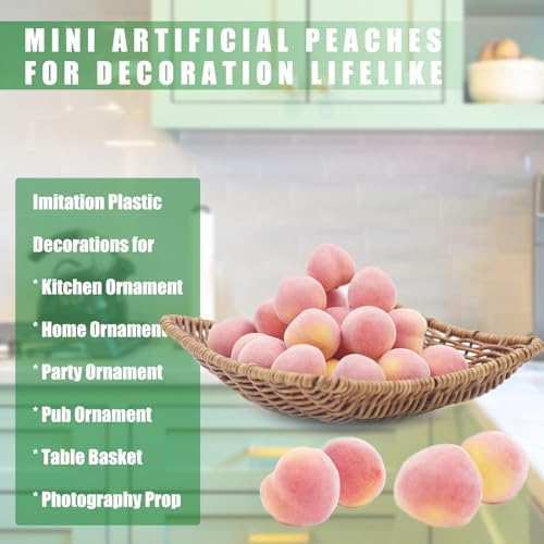 Tuxiaobu Artificial Peaches 30 Pcs Pink Decorations