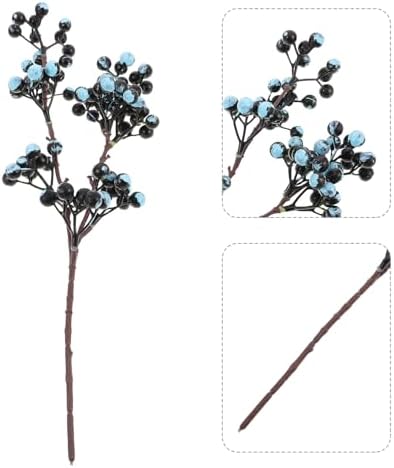 SHINEOFI 2pcs Faux Blueberry Branches Decor