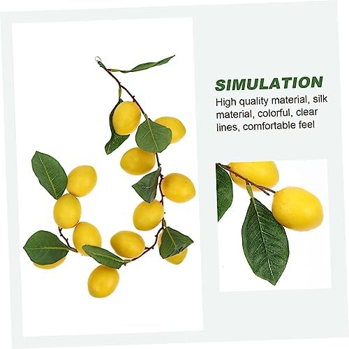 Wakauto Simulated Lemon Rattan Hanging Ornament for Home Decor
