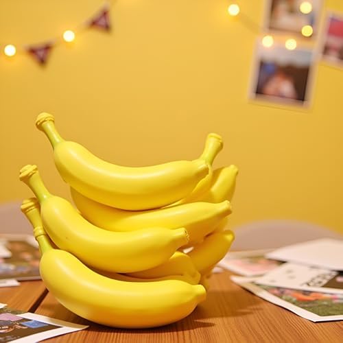 20 Pcs Yellow Mini Fake Banana Fruit Props