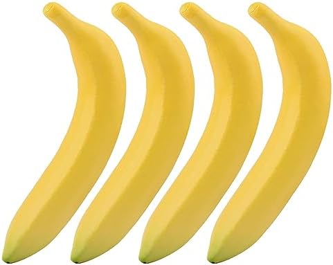 EKDJKK Realistic Artificial Banana Decor 4PC