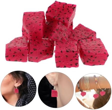 10Pcs Realistic Artificial Dragon Fruit Kiwi Blocks Set