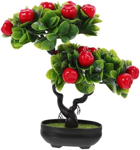 Vaguelly Realistic Artificial Fruit Tree Pot Decor