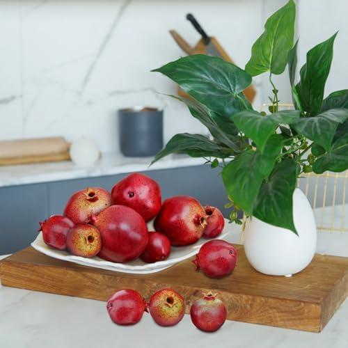 Woration Realistic Artificial Pomegranates 12PCS Home Decor