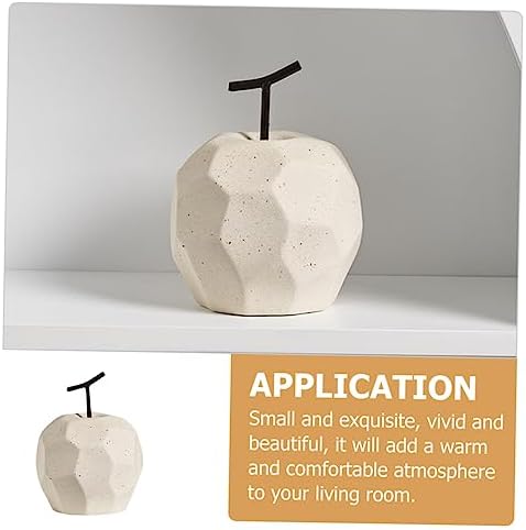 PRETYZOOM Unique Geometric Ceramic Apple Decor