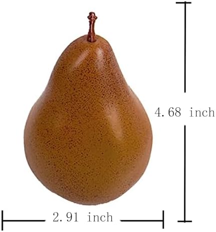 Lovmeety 6Pcs Artificial Brown Pears Decor