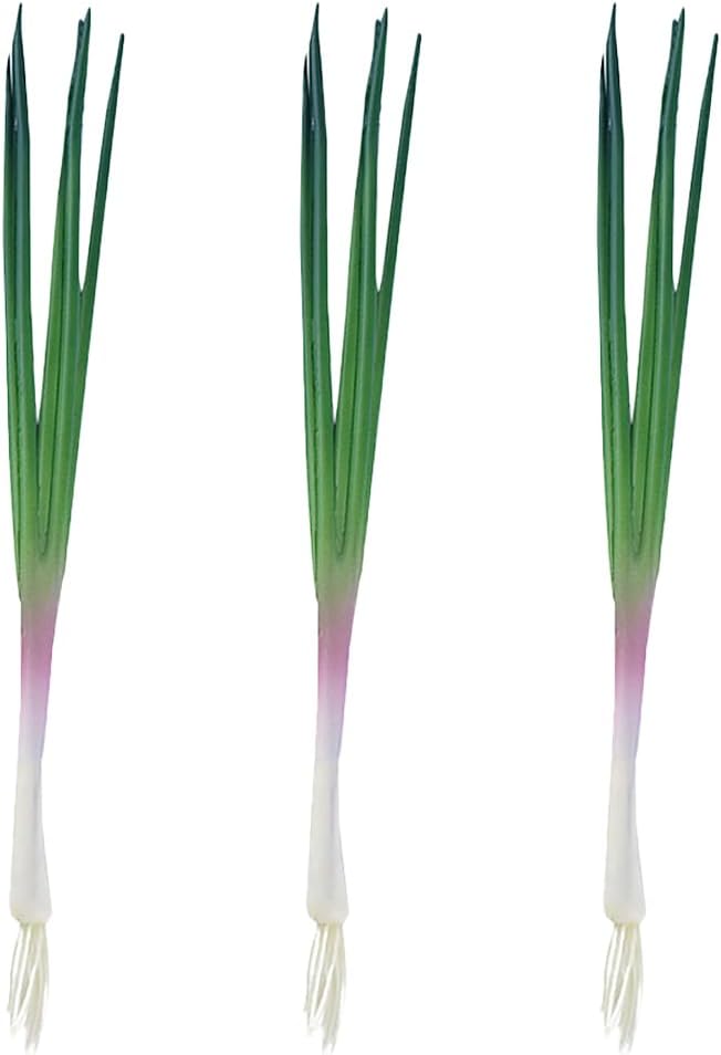Cabilock Artificial Green Onions 6 Pack Realistic Decor
