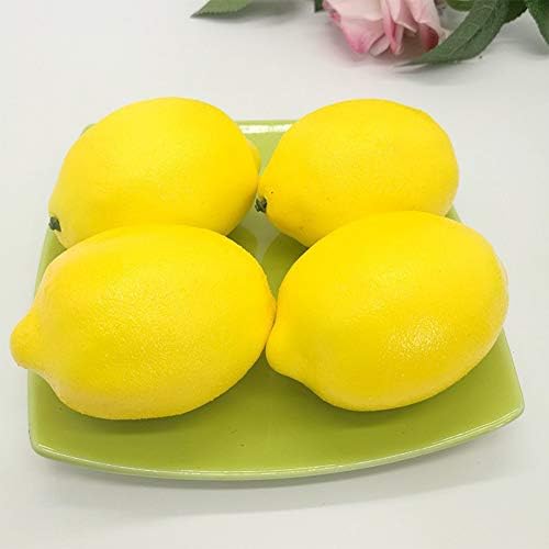 KABAKE Faux Yellow Lemons Artificial Fruit 10 Pack
