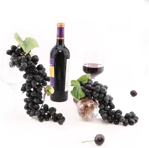 2PCS Artificial Black Grape String for Home Party Decor