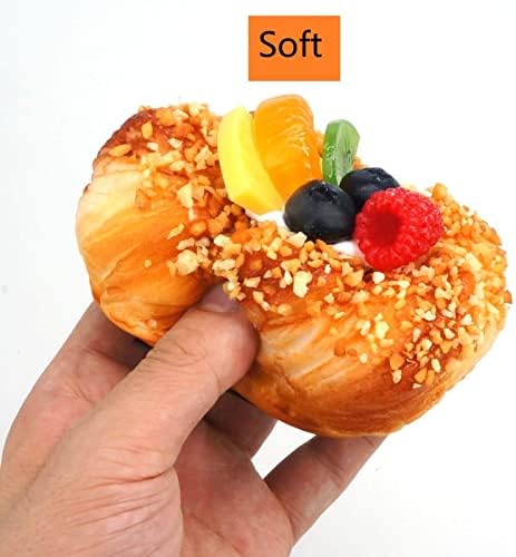 GiftYou 2-Pack Fake Fruit Bread Artificial Food Display Props