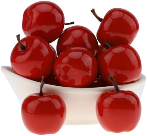Gresorth 20pcs Christmas Artificial Red Apple Decoration