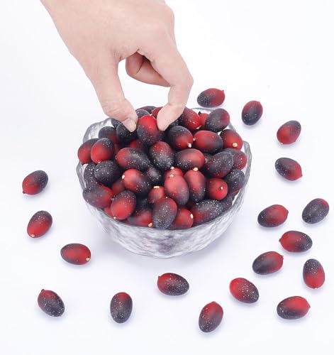150pcs Christmas Artificial Cranberries Resin Decorations