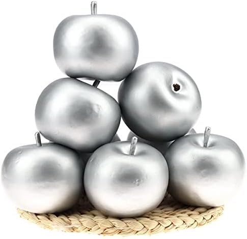 Gresorth 6 Piece Artificial Silver Apple Decor