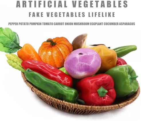Tuxiaobu 17 Pcs Artificial Vegetables Set