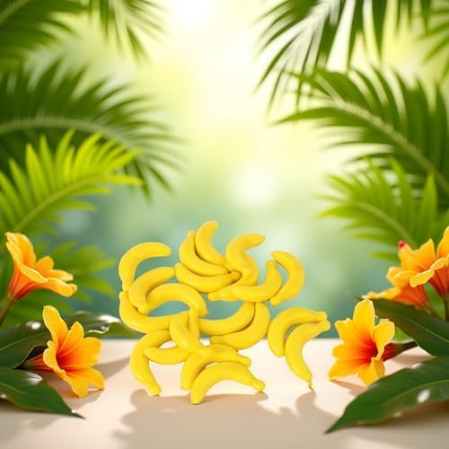 20 Pcs Yellow Mini Artificial Banana Props