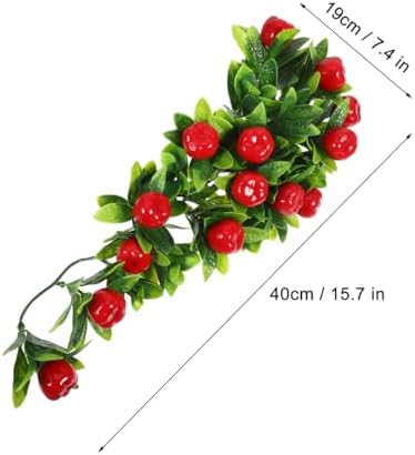 HOMSFOU 2Pcs Artificial Hanging Fruit Vine with Hooks