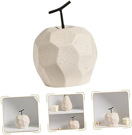 PRETYZOOM Unique Geometric Ceramic Apple Decor