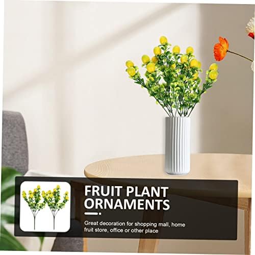 GRIRIW 2pcs Artificial Lemon Twigs for Home Kitchen Decor