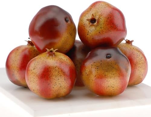 Woration 6PCS Artificial Pomegranates Realistic Decor Fruits