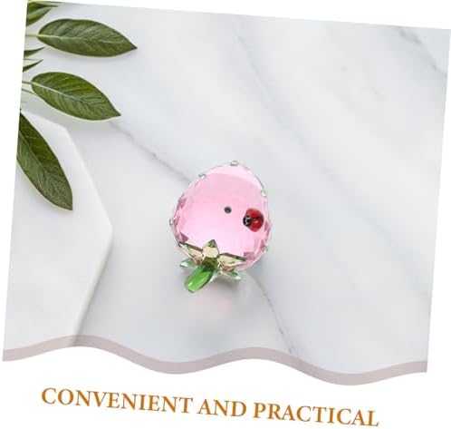 Zerodeko Crystal Strawberry Figurine Decor