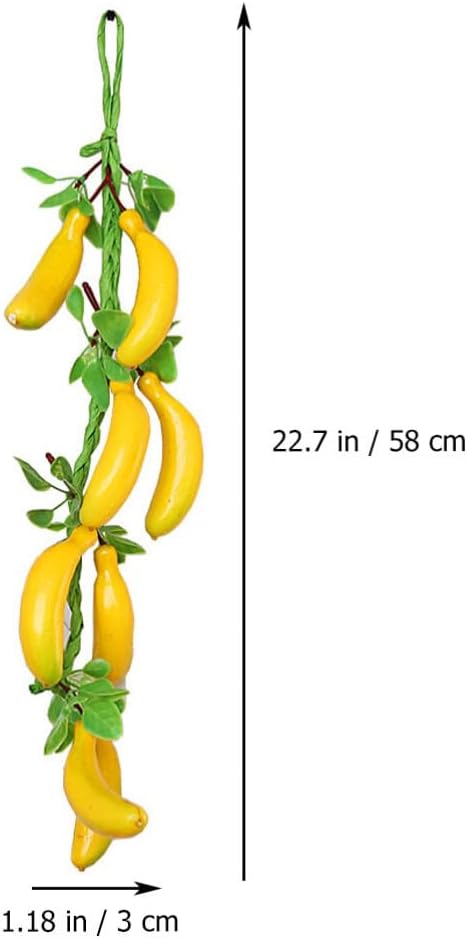 Veemoon Small Artificial Banana Hanging Decor 2pcs