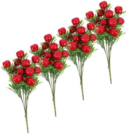 Wakauto 4Pcs Artificial Fruit Branches for Vase Decorations