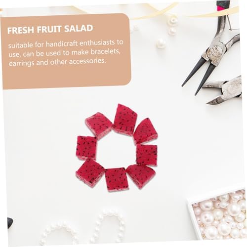 10Pcs Realistic Artificial Dragon Fruit Kiwi Blocks Set