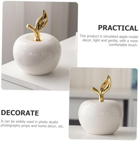 Ceramic Apple Christmas Decor Fruit Statue Ornament