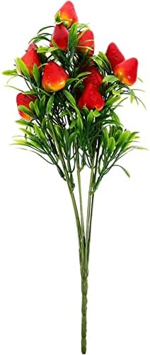 VOSAREA Artificial Strawberry Branch for Home Decor