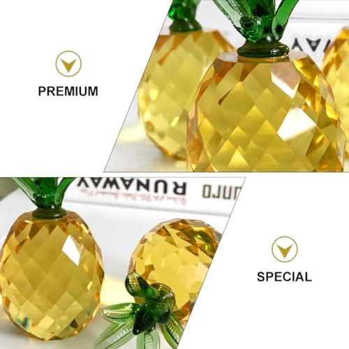Homoyoyo Kawaii Pineapple Decor Artificial Crystal Tabletop Decoration