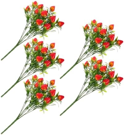 DOITOOL Artificial Strawberry Stem for Home Decor