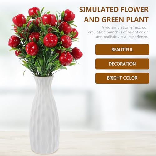 PRETYZOOM Artificial Apple Branches 2pcs Decor Vase