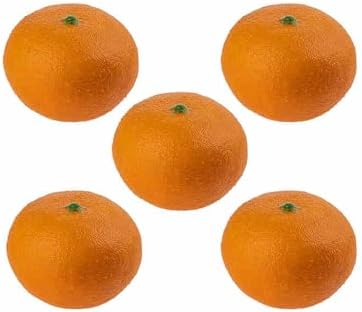 Realistic Artificial Oranges 5PCS for Home Decor