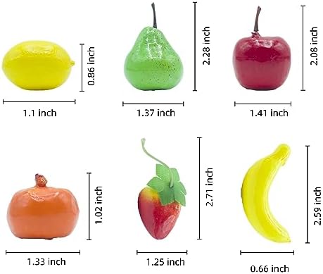 Mini Artificial Fruit Set for Party Decor 6Pcs