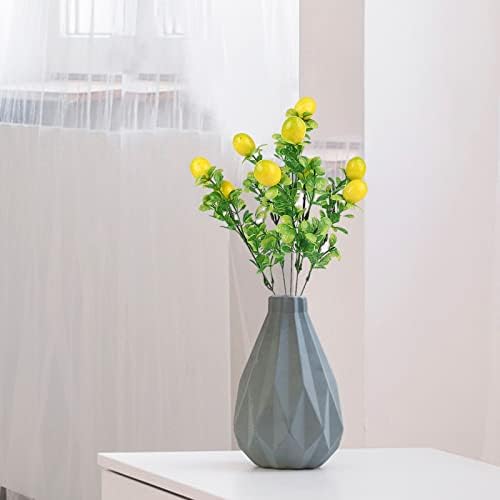 4 Pack Artificial Lemon Branches with Green Leaves
