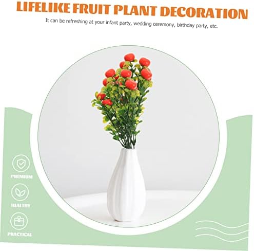 2Pcs Artificial Fruit Branches Realistic Decor