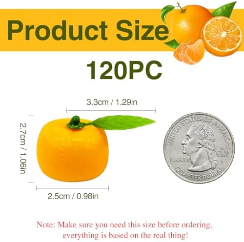 120PCS Mini Artificial Orange Decorations