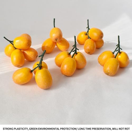 Realistic Artificial Loquat Fruit Decoration