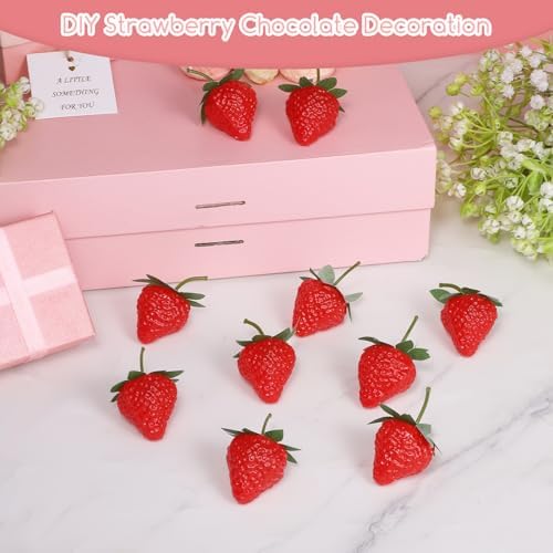 20 Piece Fake Red Strawberries for Decor and Display