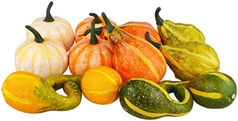 12Pcs Lifelike Artificial Pumpkins for Home Decoration
