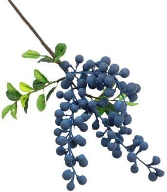 Pluzmecalm Blue Artificial Berries for Home Decor