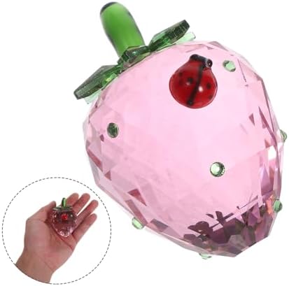 Cabilock Crystal Strawberry Decorative Figurine