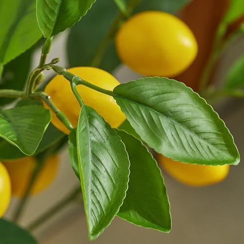 36 Inch Artificial Lemon Branches with Realistic Fruits and Leaves