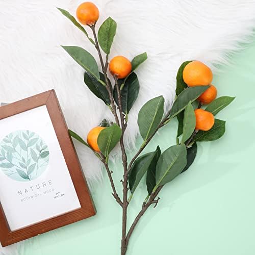 DULRLLY 3 Pack Artificial Tangerine Branches 25 Inch