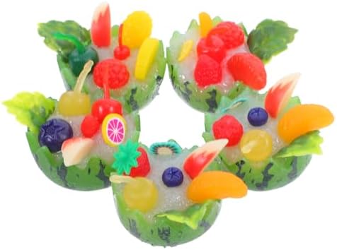Garneck 5pcs Mini Realistic Watermelon Bowl Artificial Fruit