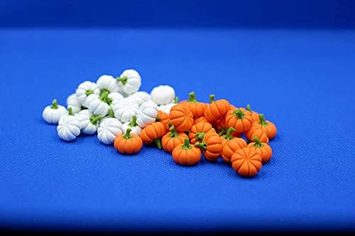 1shopforyou Mixed 20 pcs White and Orange Artificial Pumpkins