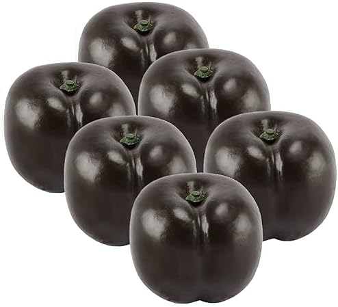 Tuxiaobu Artificial Black Plums 6 Pcs Faux Fruit Decoration