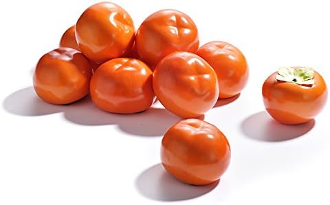 10Pcs Artificial Fruits Realistic Persimmons Decoration