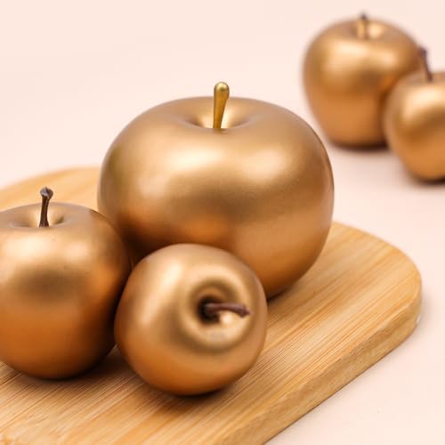Gresorth Artificial Golden Apple Decoration Set 15PCS